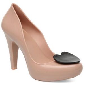 Mel by Melissa hearts black heart heel stilleto pump Size 5